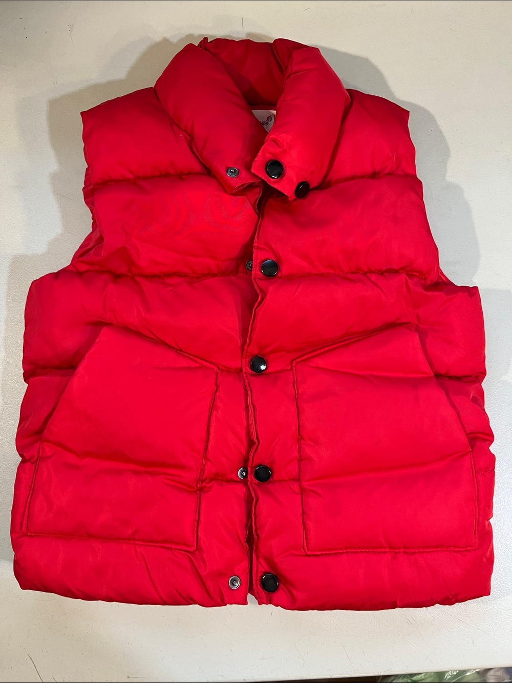 Children's Bright Red Puffer Vest - Cozy Layering